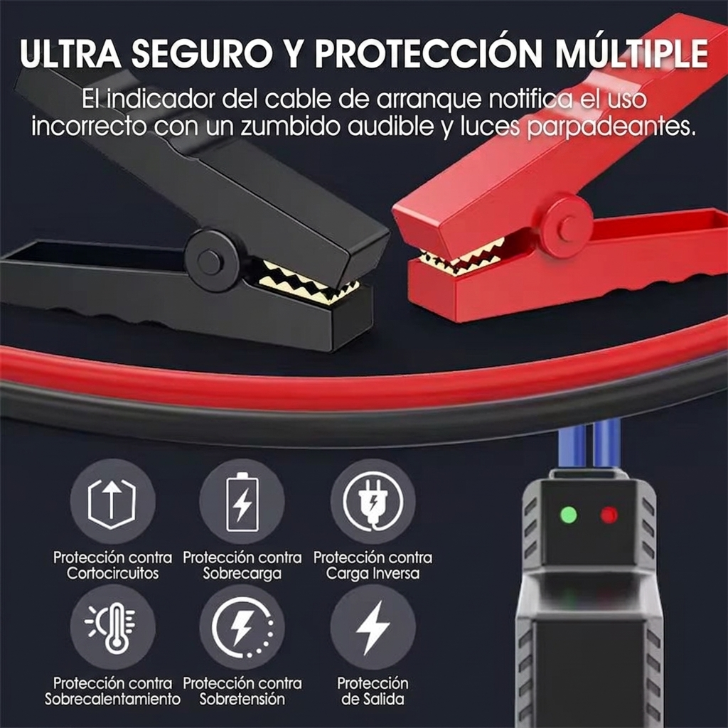 Arrancador Portátil 3 en 1 SANTOOLS | 800A | Inflador 150 PSI | Power Bank 12.000 mAh | Auto Moto Pick Up SUV