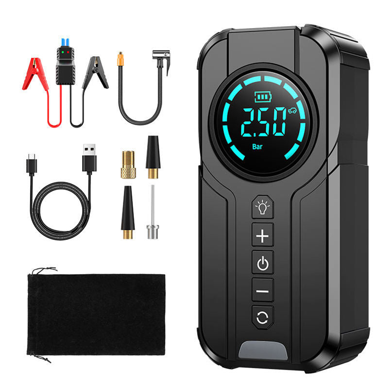 Arrancador Portátil 3 en 1 SANTOOLS | 800A | Inflador 150 PSI | Power Bank 12.000 mAh | Auto Moto Pick Up SUV