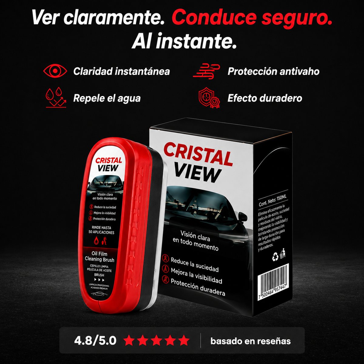 CristalView cepillo quita oil film