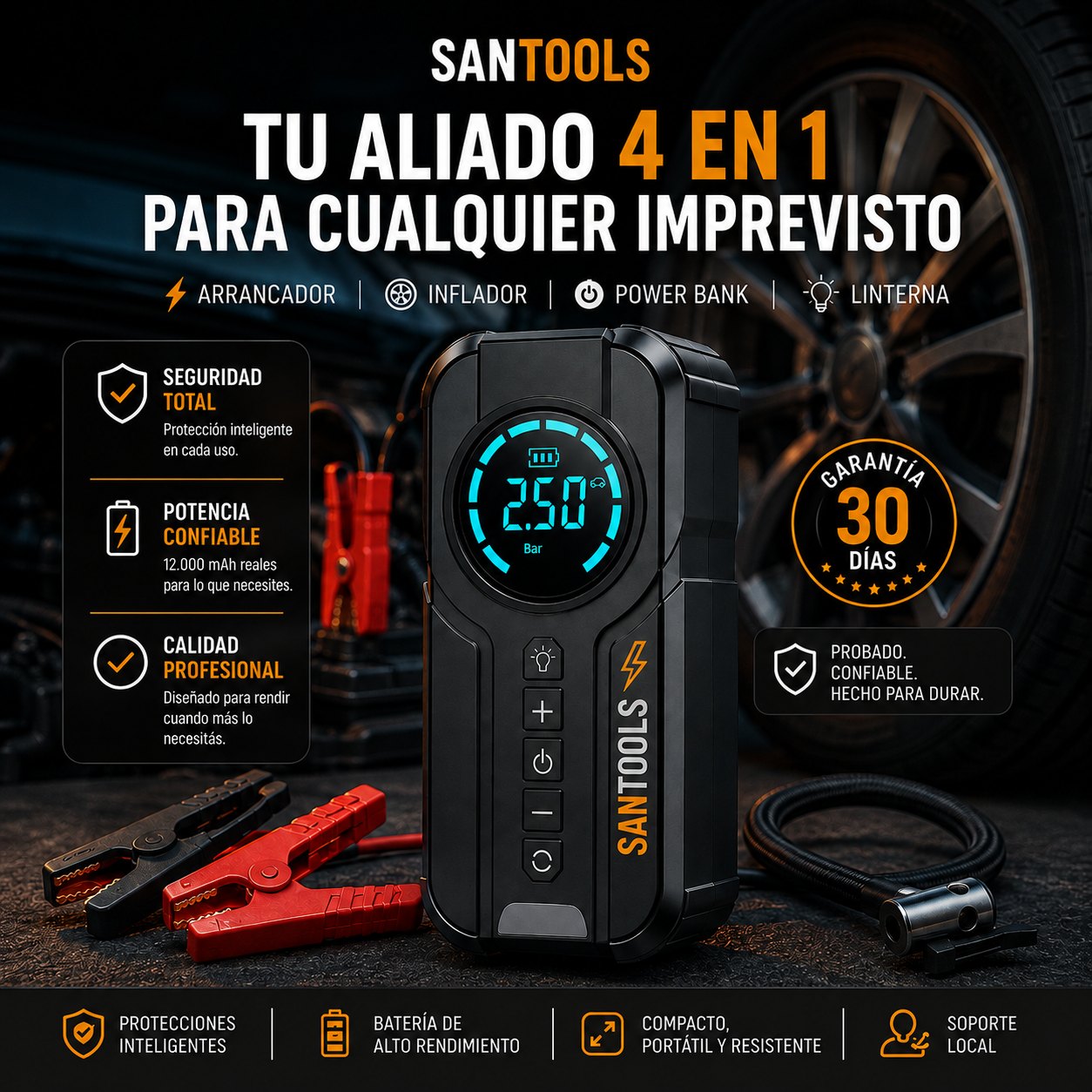 SANTOOLS Arrancador 4 en 1